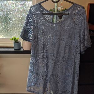Blue Lace Top